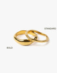Devon Twirl Wave Band Gold Ring - Everyday Jewelry | chic chic bon