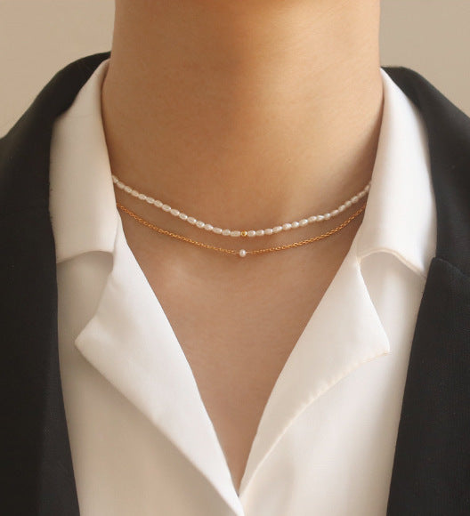 Pearl Venus Layered Chain Necklace - Everyday Jewelry | Chic Chic Bon