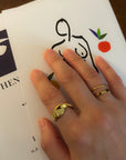 Milly 2mm Gold Stackable Bend Ring - Everyday Jewelry | Chic Chic Bon