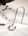 Crystal Zigzag Single Ear Cuff