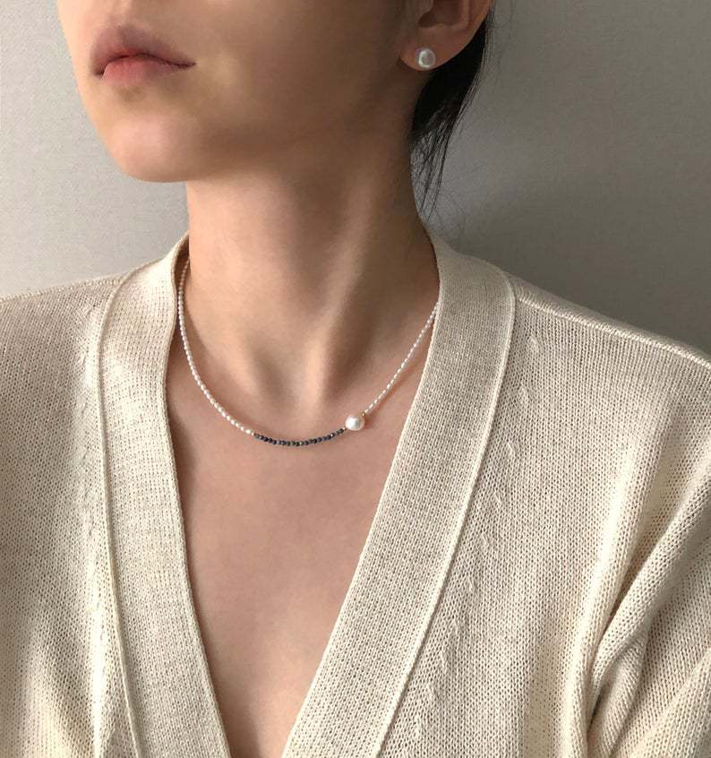 River Pearl Gem Choker