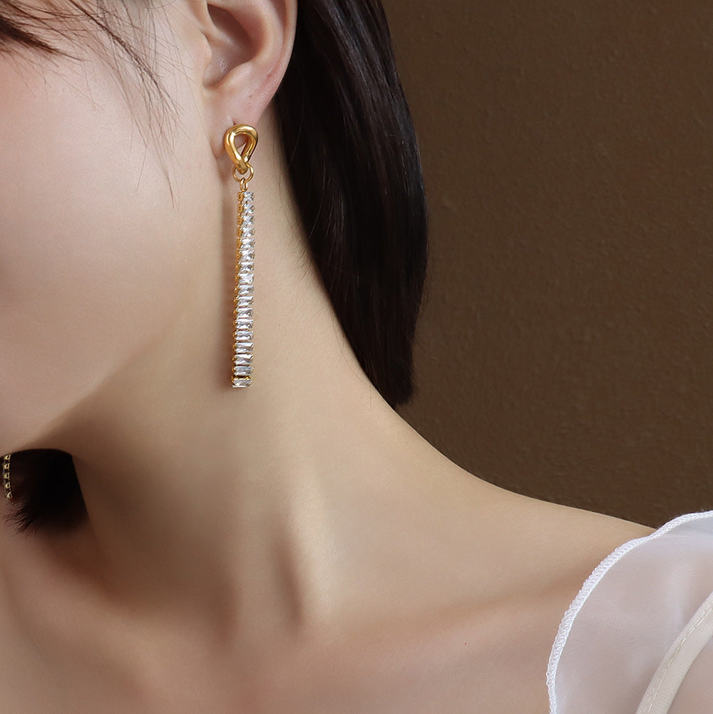 Ciara Diamond Drop Studs