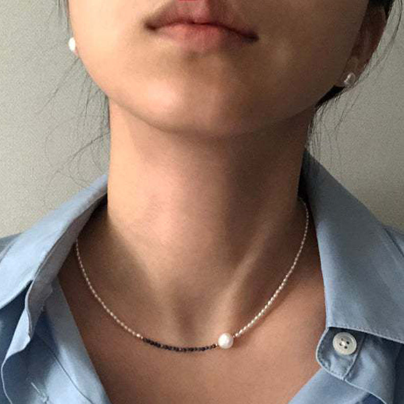 River Pearl Gem Choker