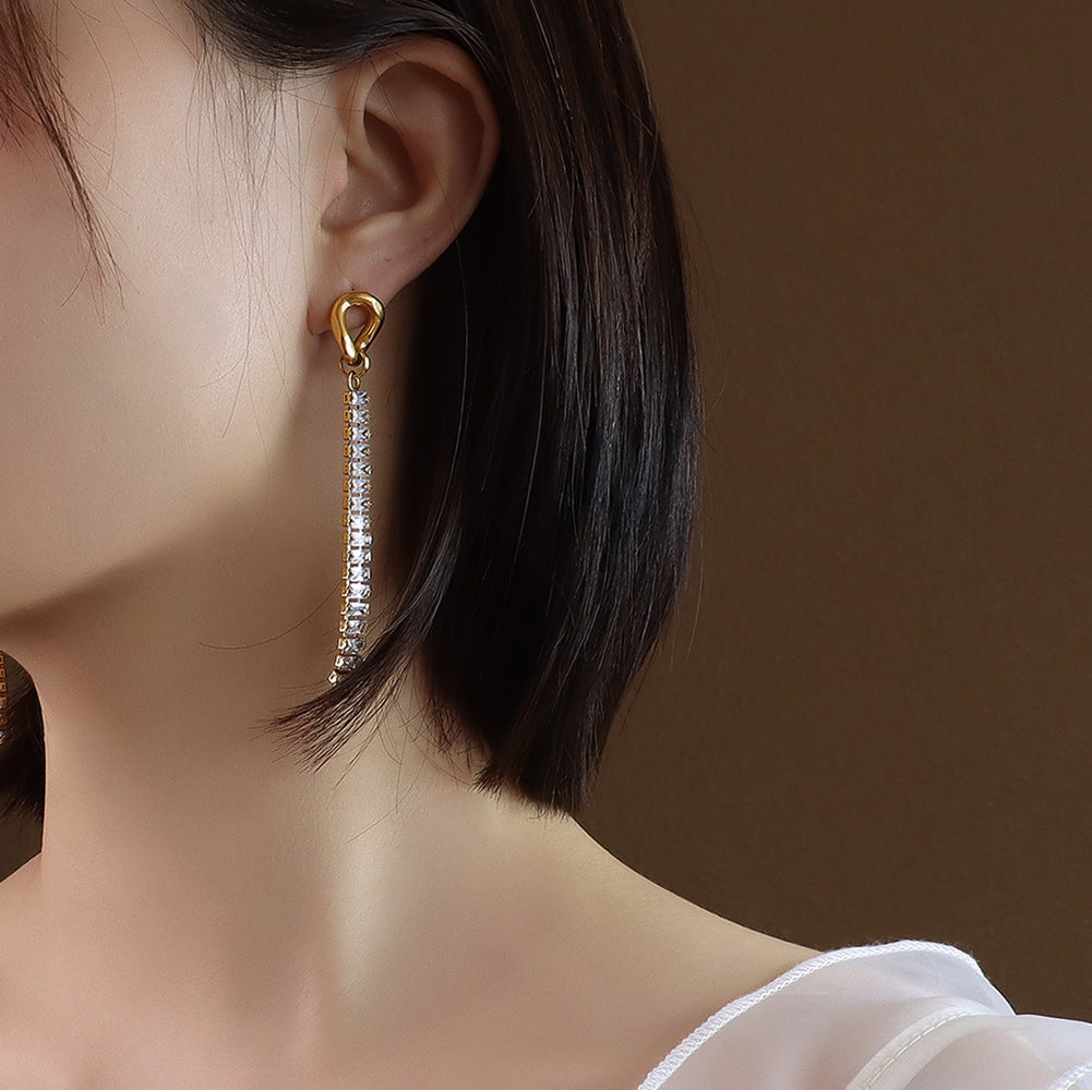 Ciara Diamond Drop Studs