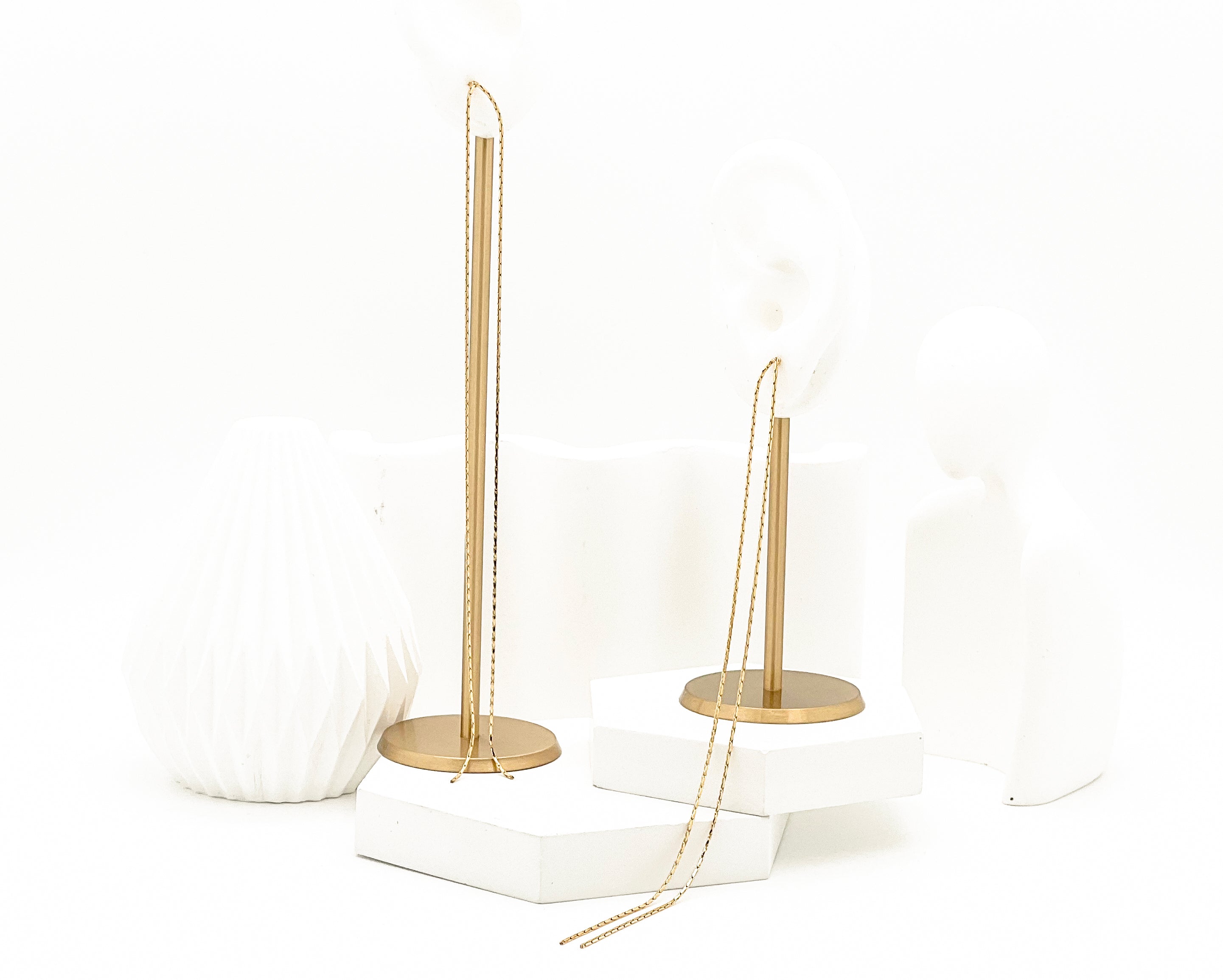 Dakota Gold Long Thread Drop Earrings - Fashion Jewelry  | Chic Chic Bon