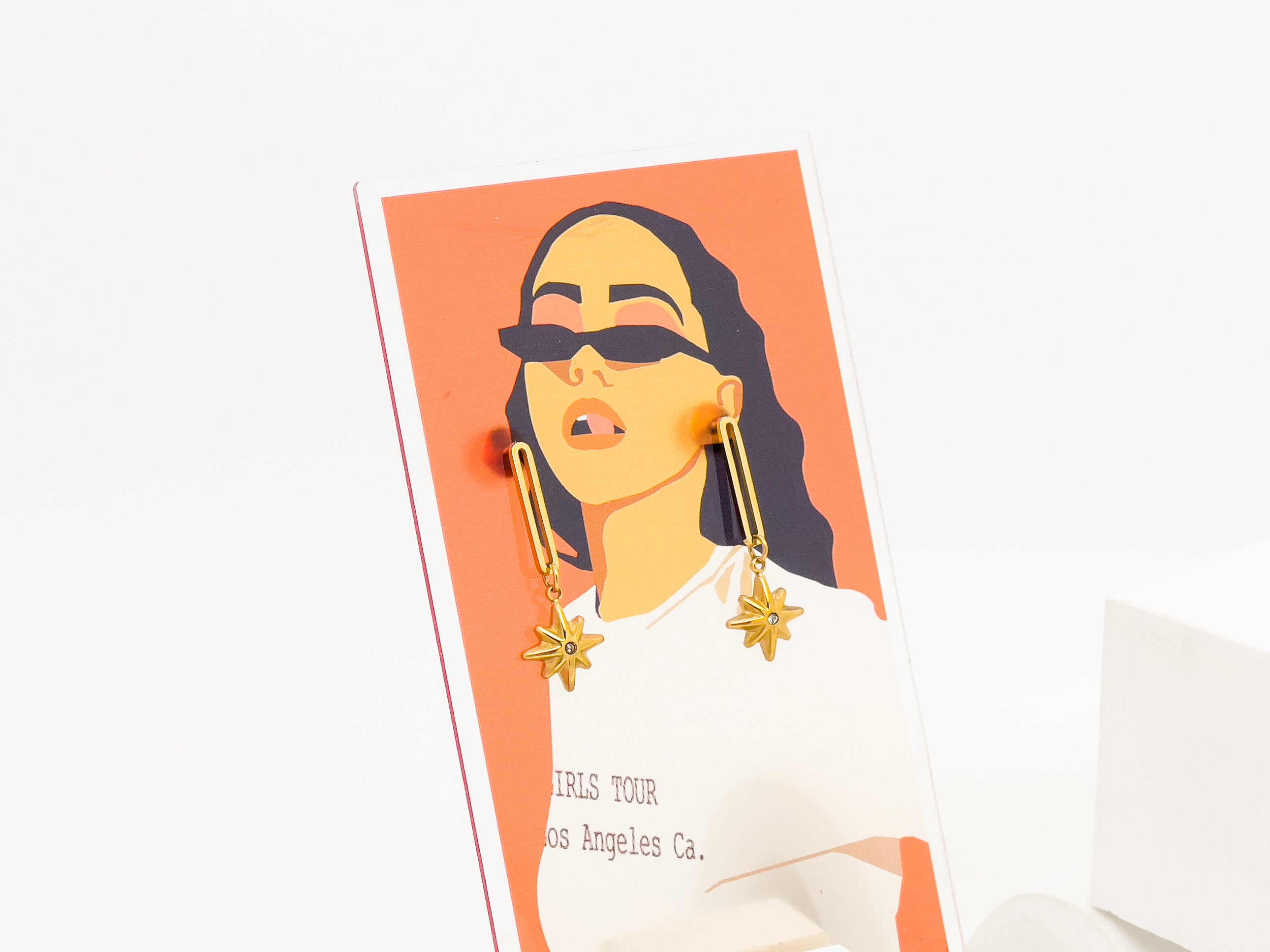 Luna Star Drop Earrings in Gold - Everyday Jewelry  | chic chic bon