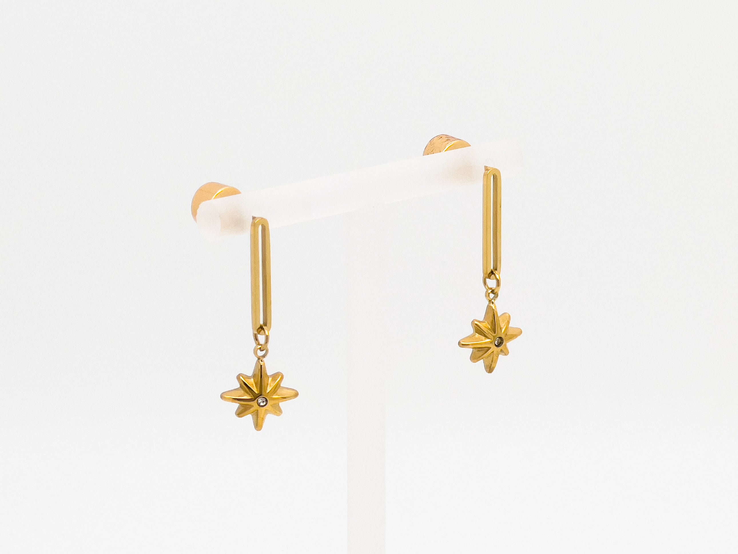 Luna Star Drop Earrings in Gold - Everyday Jewelry  | chic chic bon