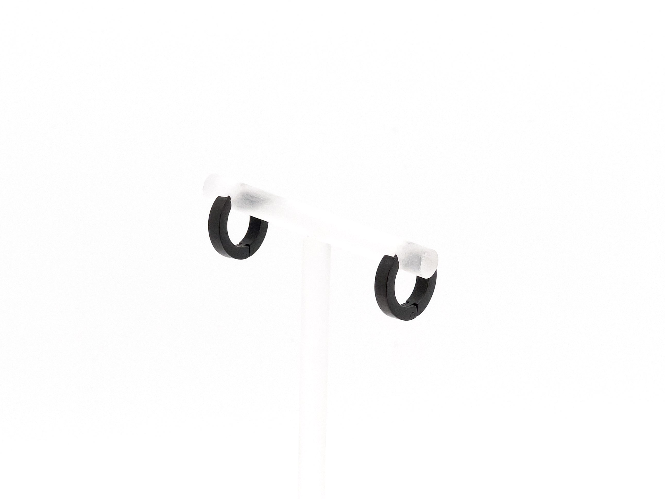 Lavish Charm Black Bold Hoop Earrings - Fashion Jewelry  | Chic Chic Bon