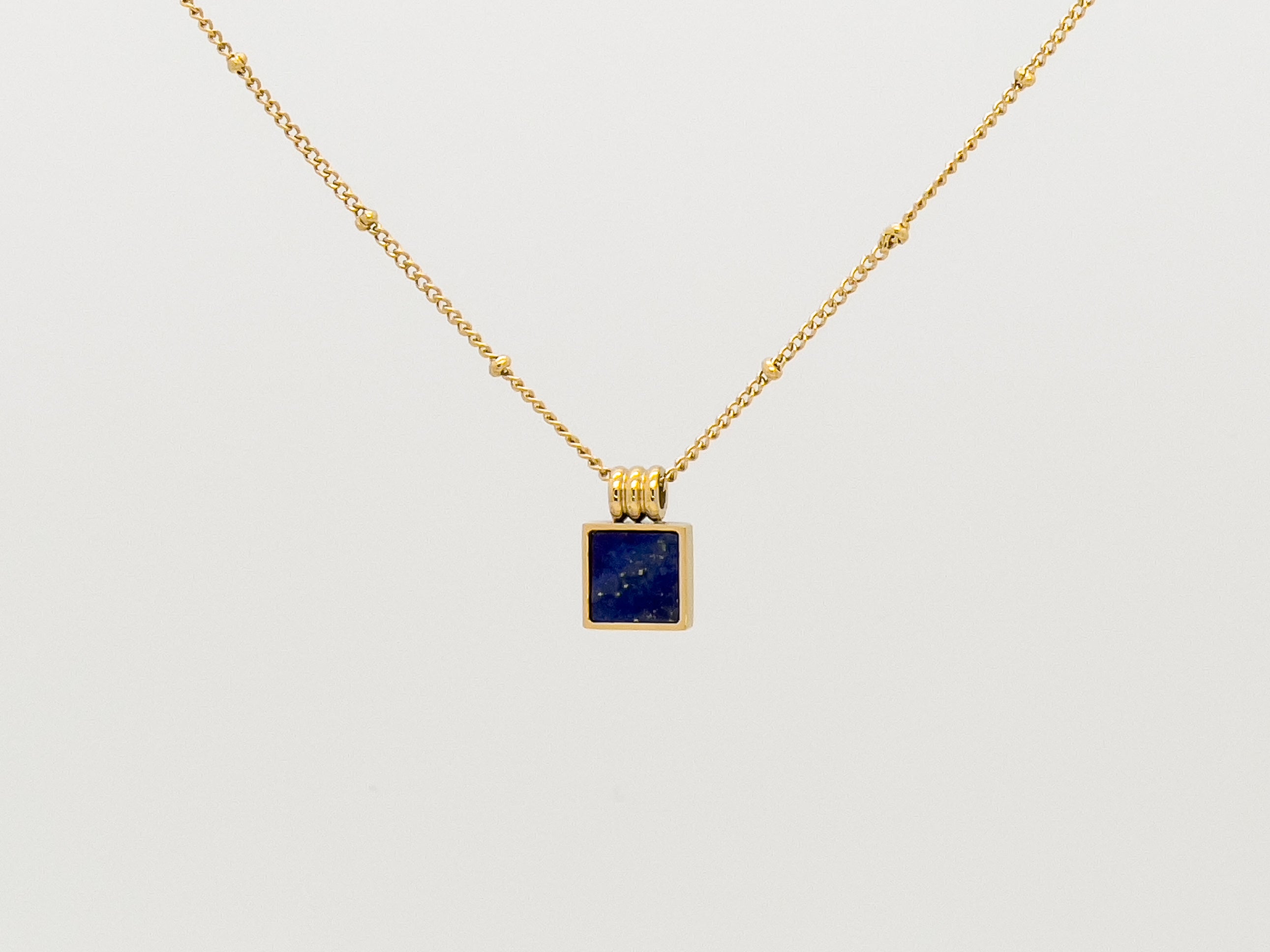 Deep Sea Lapis Pendant Necklace - Jewelry Online | Chic Chic Bon