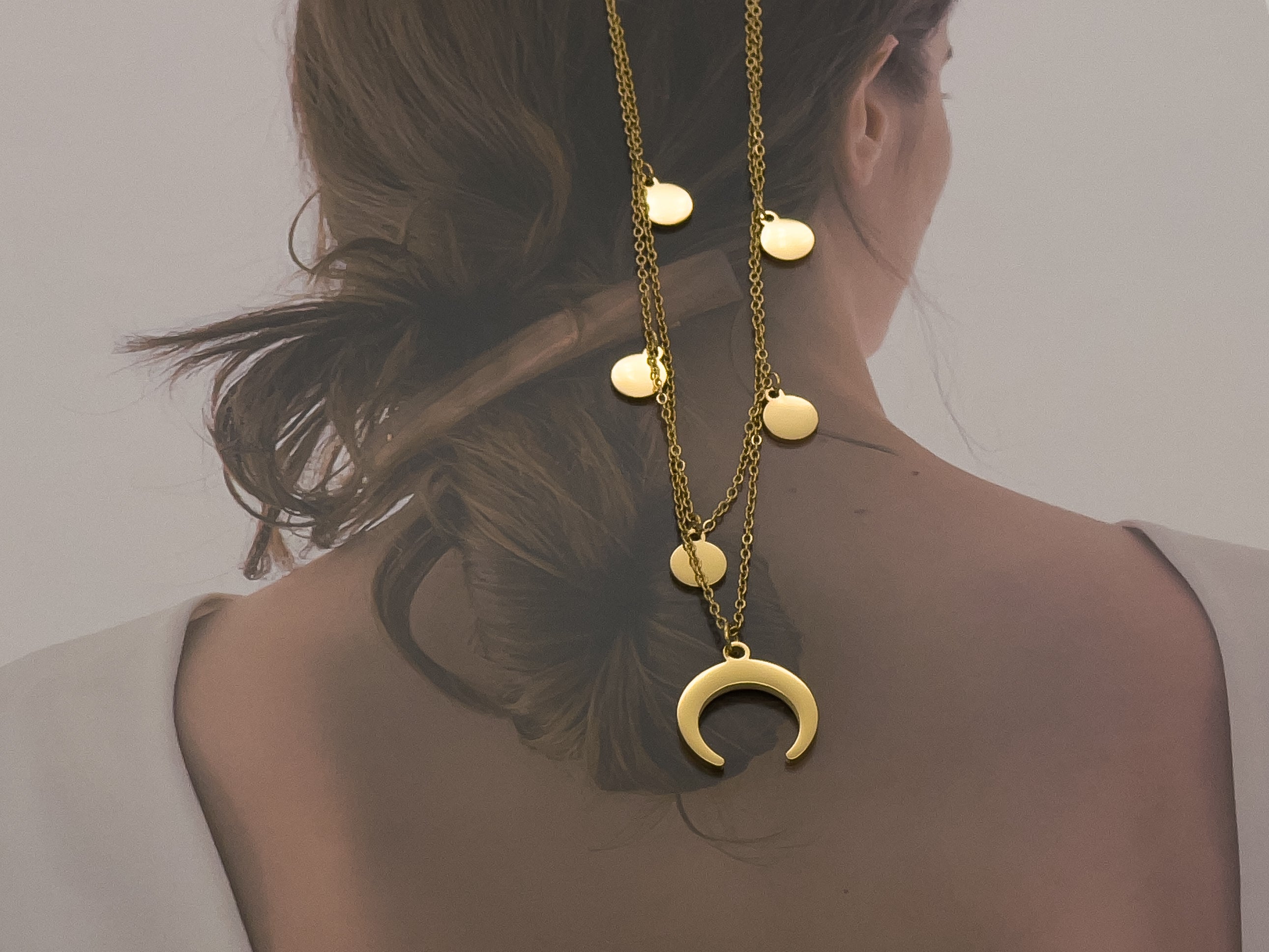 Crescent Moon Pendant Necklace - Jewelry Store | Chic Chic Bon