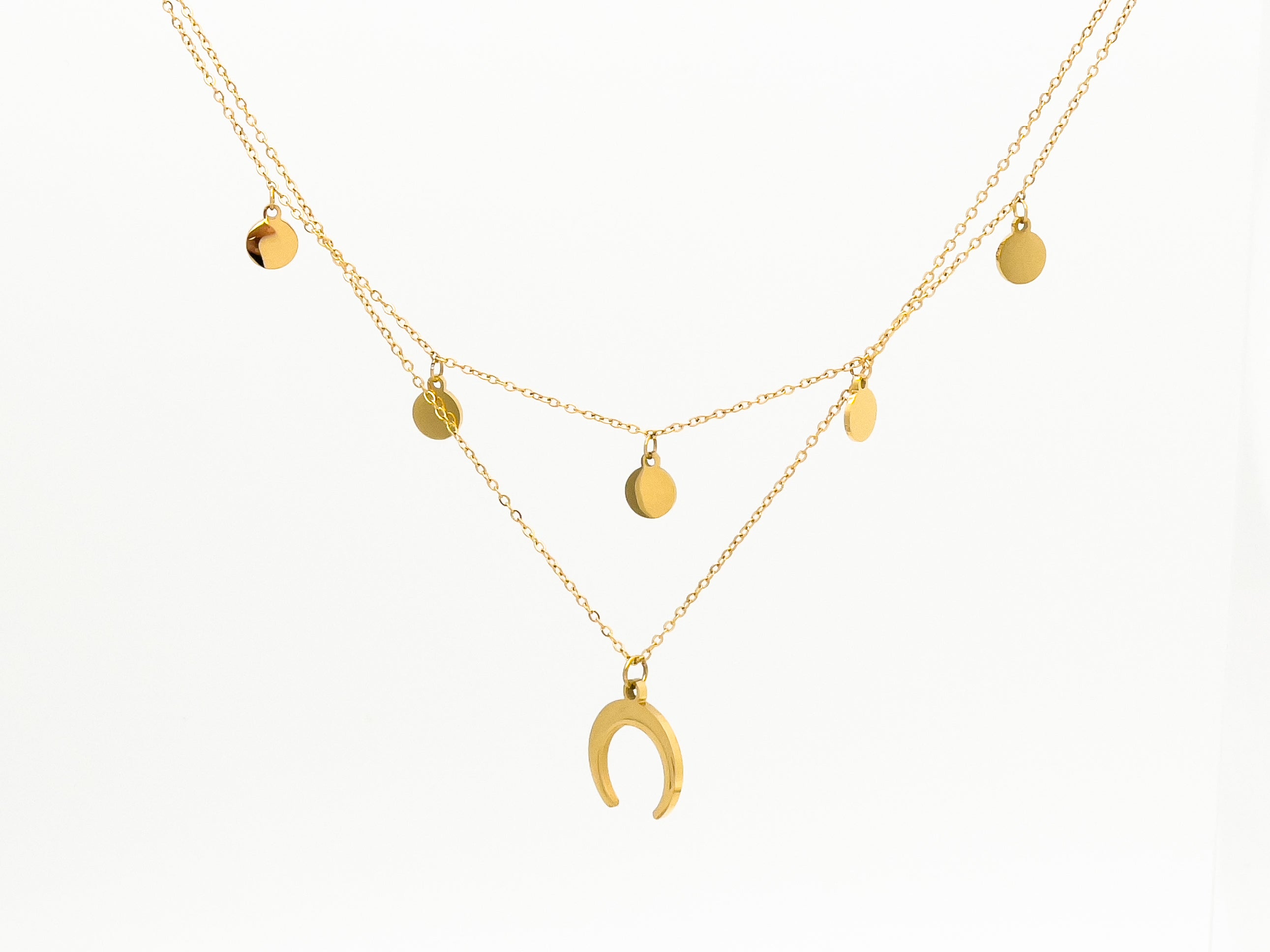 Crescent Moon Pendant Necklace - Jewelry Store | Chic Chic Bon