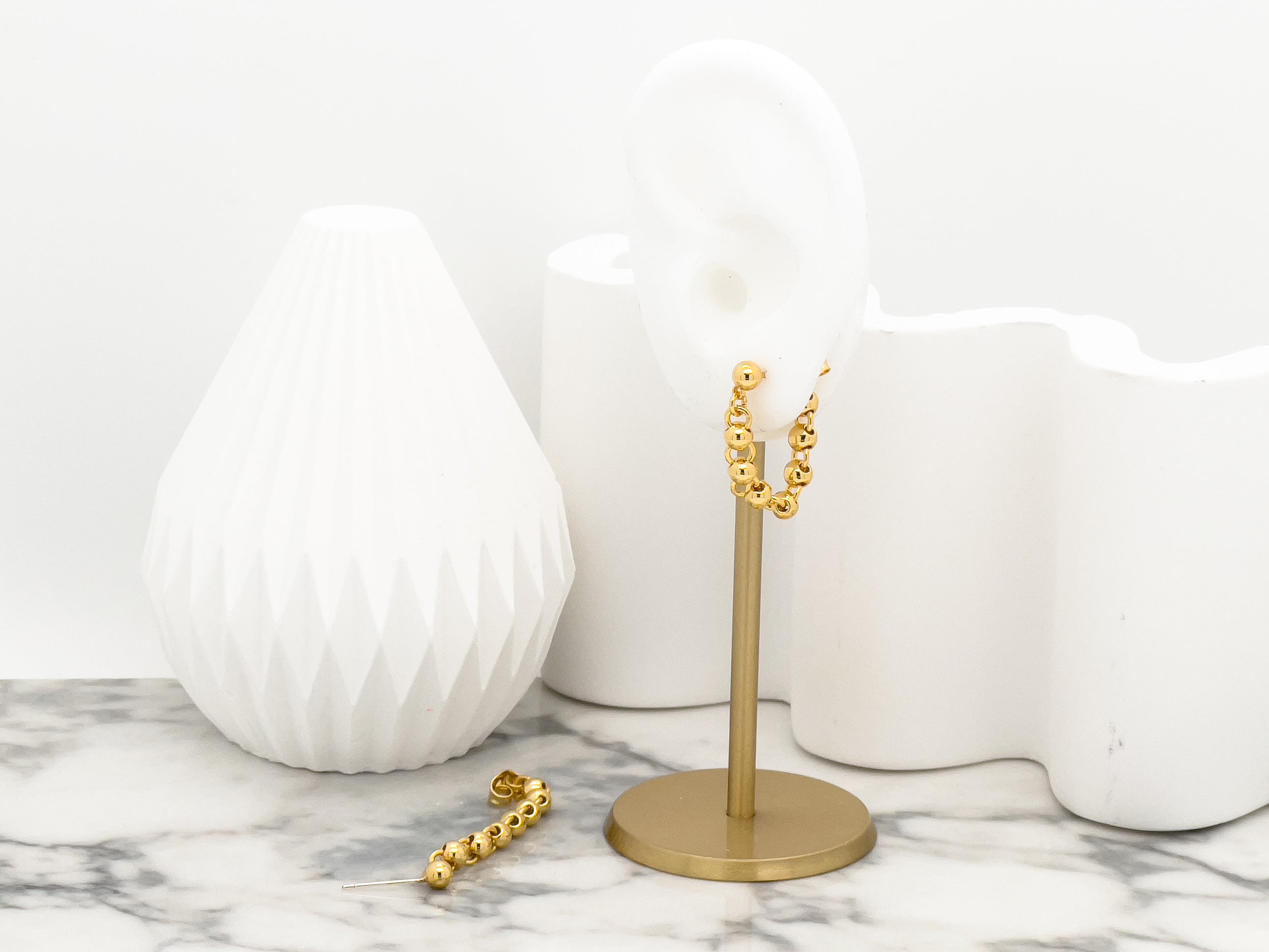 Marcie Beads Front to Back Stud Drop Earrings - Fashion Jewelry  | Chic Chic Bon