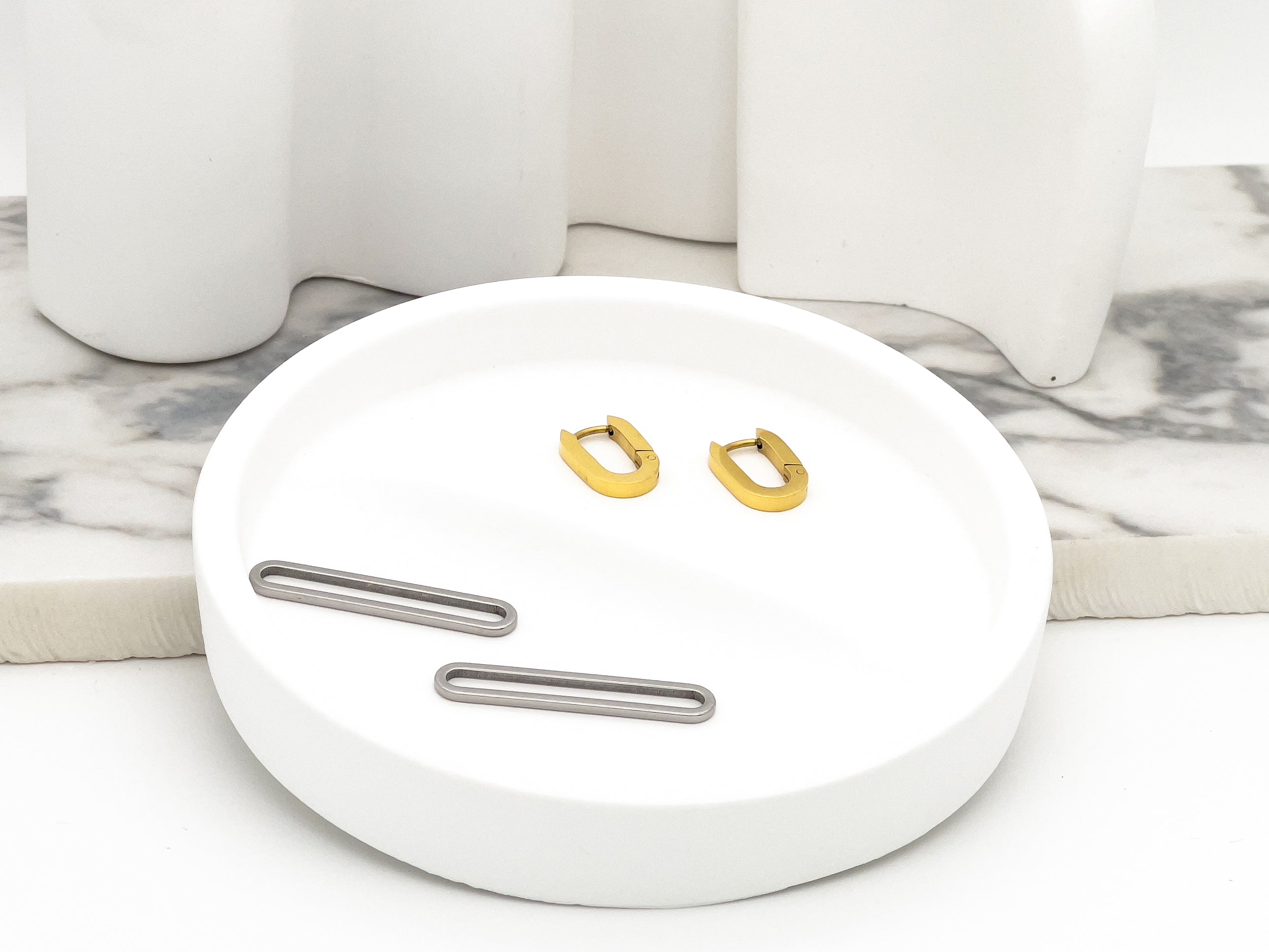 Jenny Harris Multi Wear Gold and Silver Drop Earrings - Fashion Jewelry  | Chic Chic Bon