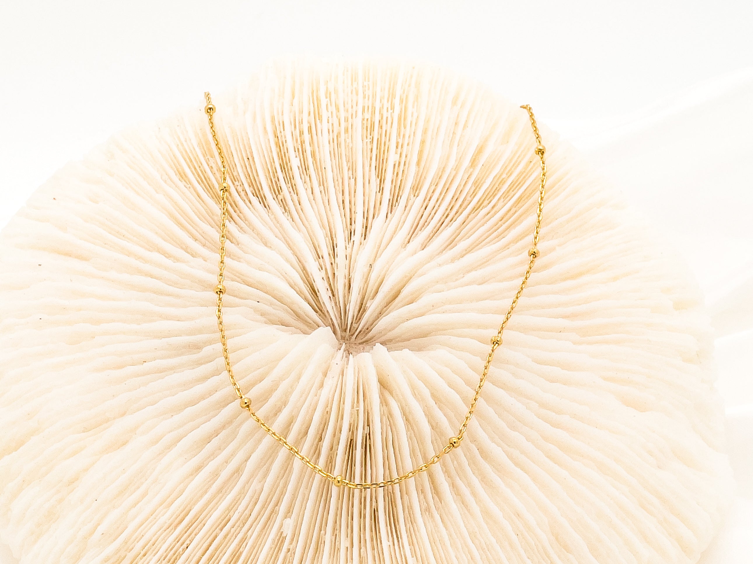 Mercury Beads Layered Gold Chain Necklace - Everyday Jewelry | Chic Chic Bon