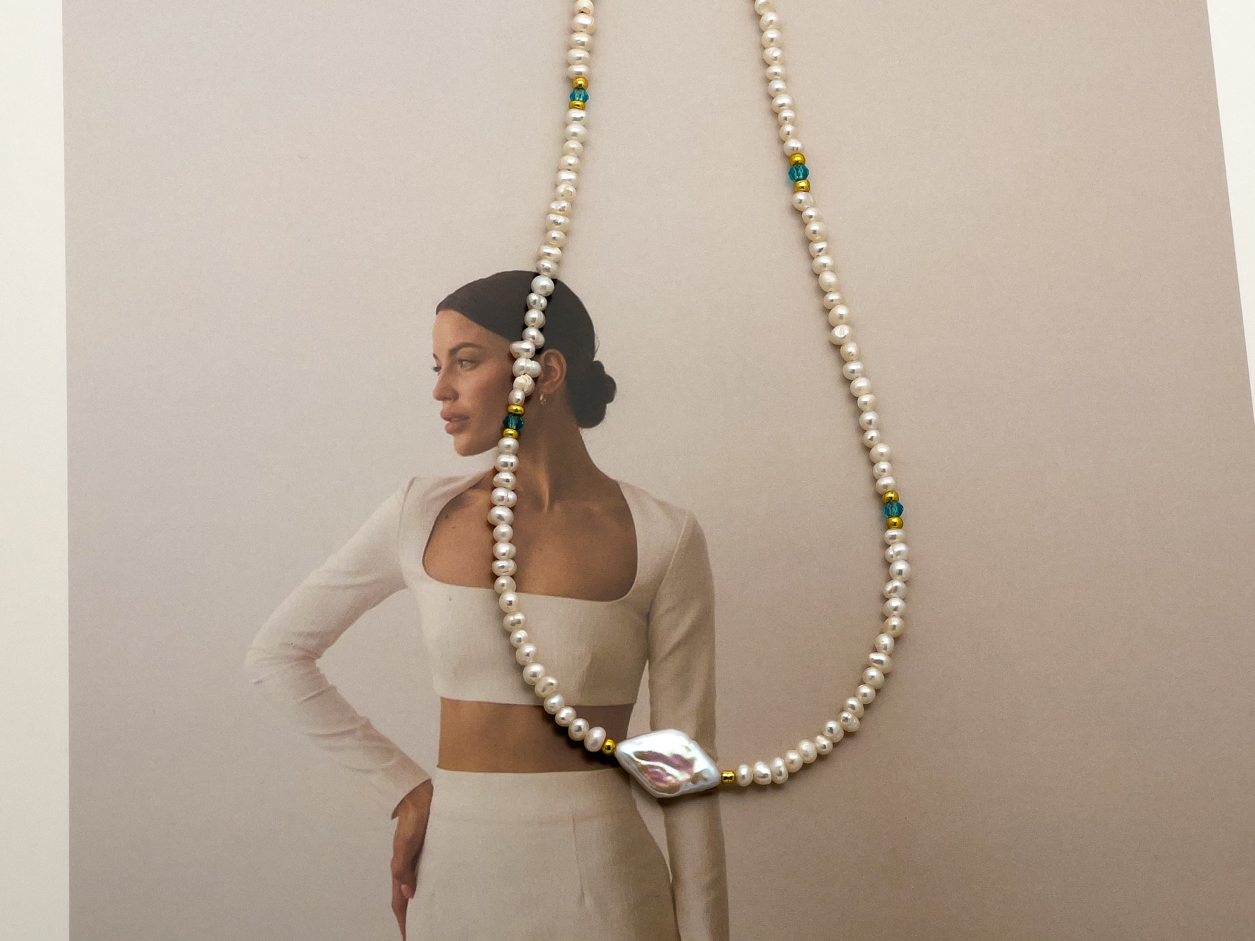 Jasmine Pearl Gem Choker Necklace - Everyday Jewelry | Chic Chic Bon